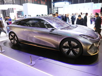 Skyworth Automotive is officially unveiling their all-electric sedan SKYHOME at AWE2024 in Shanghai, China, on March 14, 2024. (