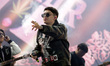 Mexican singer Junior H is performing during the second day of the Ibero-American Music Fe...