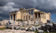The Erechtheion or Temple of Athena Polias at the Athenian Acropolis in Athens, Greece on...