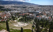 A view on the Theater of Dionysos and Acropolis Museum from the Athenian Acropolis in Athe...