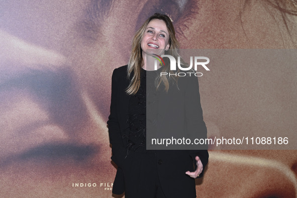 Lucia Mascino is attending the photocall for the movie ''Another End'' at the Barberini Cinema in Rome, Italy, on March 20, 2024. 