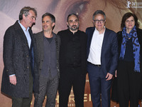 The cast is posing during the photocall for the movie ''Another End'' at the Barberini Cinema in Rome, Italy, on March 20, 2024. (