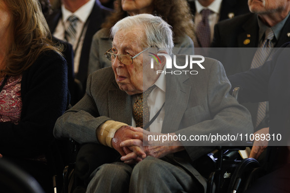 World War II Veteran Seymour Nussenbaum, a member of the famed ''Ghost Army'' unit, is being honored during a Congressional Medal of Honor C... by Aaron Schwartz/NurPhoto