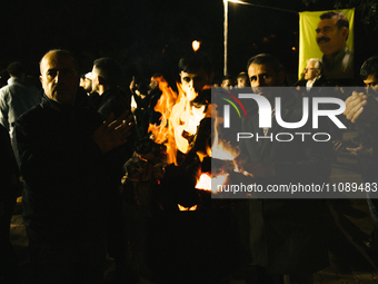 Kurdish people are celebrating Newroz and National Resistance Day of Kurdistan in Protomagias Square, Athens, Greece, on March 21, 2024. (