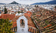 A view on Mount Lycabettus seen from Anafiotika neighborhood, a part of the old historical...