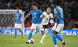 Lucas Paqueta #8 of Brazil is playing during the International Friendly match between Engl...