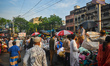 People are buying their daily needs at a marketplace during the fasting month of Ramadan i...