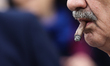 A person smokes cigar in Vatican on March 24, 2024. 
