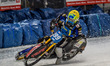 Martin Haarahiltunen of Sweden, bearing the number 199, is correcting a difficulty during...