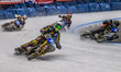 Germany's Max Niedermaier (88) in blue is racing outside Finland's Aki Ala-Riihimaki (66)...