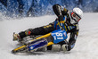 Sweden's Jimmy Olsen (81) is in action during the FIM Ice Speedway Gladiators World Champi...