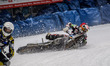 Austria's Charly Ebner (665) is spinning off during the FIM Ice Speedway Gladiators World...
