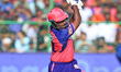 Rajasthan Royals' captain Sanju Samson is playing a shot during the Indian Premier League...