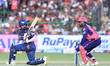 Lucknow Super Giants' captain KL Rahul is playing a shot during the Indian Premier League...