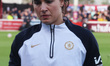 Ann-Katrin Berger of Chelsea Women is warming up before the Barclays FA Women's Super Leag...