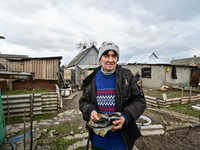 A resident is living in the frontline village of Prymorske, Zaporizhzhia, southeastern Ukraine, on March 20, 2024. (