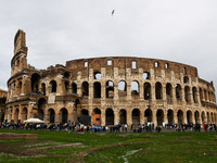 A view of the Colosseum in Rome, Italy on March 25, 2024. (