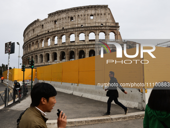 A view of the Colosseum in Rome, Italy on March 25, 2024. (