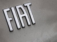 Fiat logo is seen on a car in Rome, Italy on March 26, 2024. (