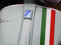 Piaggio Vespa is seen in Rome, Italy on March 26, 2024. (