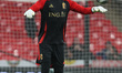 Thomas Kaminski of Belgium is in action during the International Friendly soccer match bet...