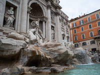 The Trevi Fountain is attracting numerous visitors in Rome, Italy, on March 24, 2024. (