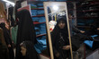 A veiled woman is looking on while visiting the Hijab and Chastity fair at the Imam Khomei...