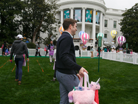 People attend the 2024 White House Easter Egg Roll on the South Lawn of the White House in Washington, D.C. on April 1, 2024. (