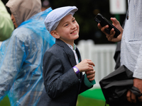 A child attends the 2024 White House Easter Egg Roll on the South Lawn of the White House in Washington, D.C. on April 1, 2024. (