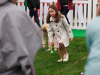 Children participate in the 2024 White House Easter Egg Roll on the South Lawn of the White House in Washington, D.C. on April 1, 2024. (