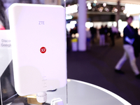 The ZTE G5F, a 5th generation 5G Outdoor FWA developed by the Chinese partially state-owned technology company, is being showcased with the...