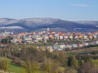 A general view of the historic town of Levoca is being seen in Levoca, Presovsky Kraj, Slovakia, on March 24, 2024. The historic town of Lev...