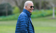 U.S. President Joe Biden turns around while walking to board Marine One on the South Lawn...