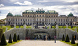 People are enjoying a sunny spring day in Belvedere Park in Vienna, Austria, on April 4, 2...