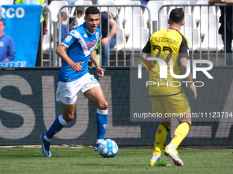 Alexander Jallow of Brescia Calcio FC is carrying the ball during the Italian Serie B soccer championship match between Brescia Calcio FC an...