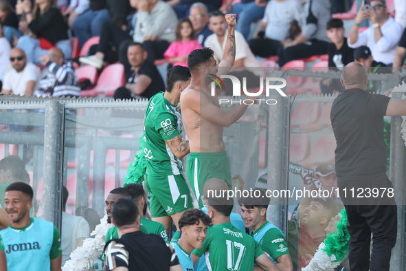 Jake Grech of Floriana is reacting after scoring the second goal for his team during the Malta BOV Premier League soccer match between Valle...