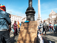 Citizens of Congo are participating in the international mobilization in Piazza dell'Esquilino in Rome, Italy, on April 6, 2024, to demand a...