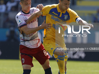 Luca Mazzitelli of Frosinone is in action during the Serie A soccer match between SSC Frosinone Calcio and Bologna FC at Stadio Stirpe in Fr...