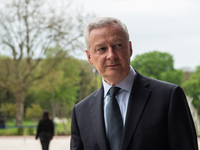 Economy Minister Bruno Le Maire is attending the trilateral summit between France, Italy, and Germany at the Hangar Y in Meudon, south of Pa...
