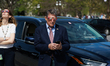 Senator Joe Manchin (D-WV) views the solar eclipse on U.S. Capitol grounds in Washington,...