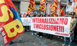People are participating in the national strike and mobilization of workers in social coop...