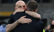 Coaches Stefano Pioli of AC Milan and Daniele De Rossi of AS Roma are watching the UEFA Eu...