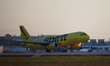 A Spirit Airlines plane is departing from George Bush Intercontinental Airport in Houston,...