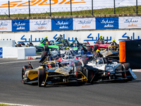 Jean-Éric Vergne (France) of DS Penske, Nick Cassidy (New Zealand) of Jaguar TCS Racing during the race of the Misano E-Prix at Misano World...