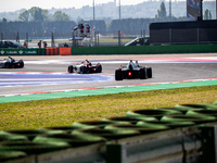 Cars during the race of the Misano E-Prix at Misano World Circuit Marco Simoncelli on April 13, 2024 in Misano Adriatico, Italy.  (