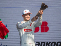 Jake Dennis (Great Britain) of ANDRETTI Formula E at the podium after the race of the Misano E-Prix at Misano World Circuit Marco Simoncelli...