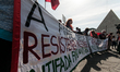 People are attending a demonstration in support of the Palestinian people in Rome, Italy,...