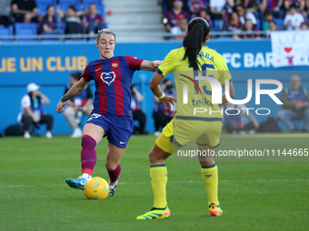 Lucy Bronze is playing in the match between FC Barcelona and Villarreal CF for week 23 of the Liga F at the Johan Cruyff Stadium in Barcelon...