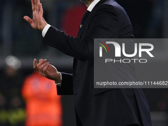 Igor Tudor of S.S. Lazio is coaching during the 32nd day of the Serie A Championship between S.S. Lazio and U.S. Salernitana at the Olympic...