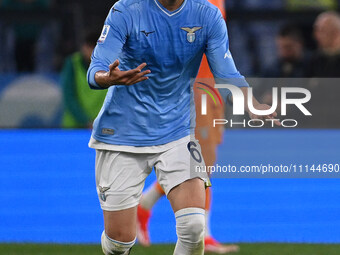 Daichi Kamada of S.S. Lazio is playing during the 32nd day of the Serie A Championship between S.S. Lazio and U.S. Salernitana at the Olympi...